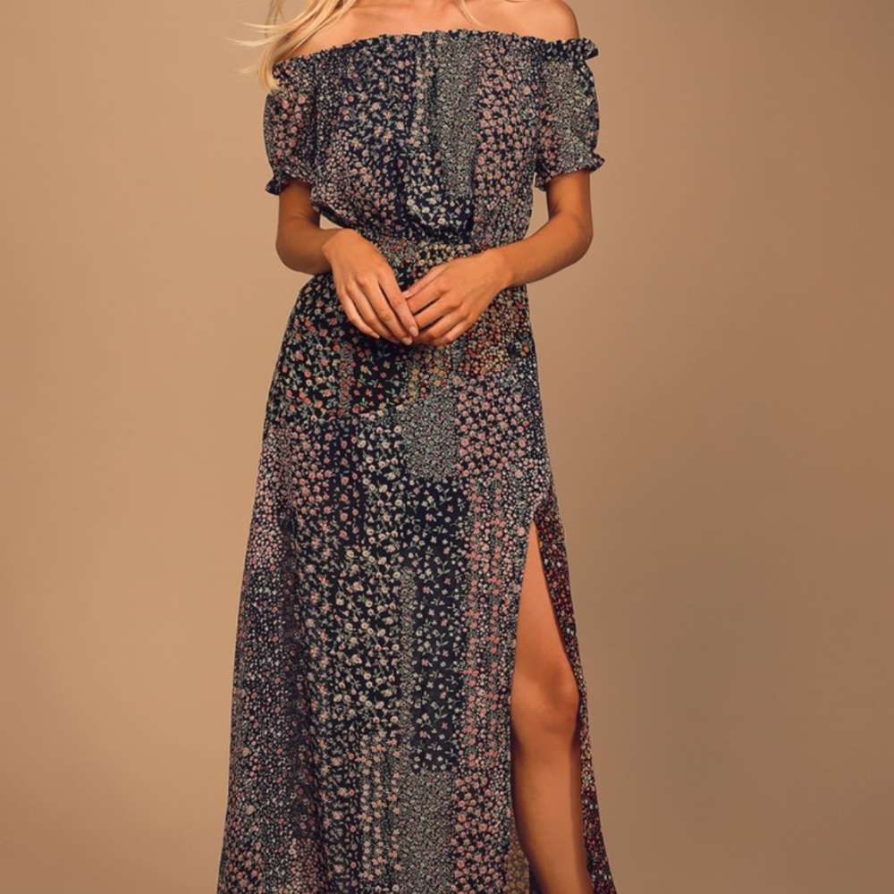 LULUS FLORAL MAXI DRESS